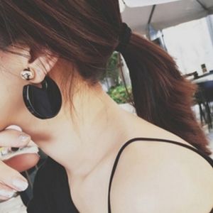 NWOT Trendy Black Earrings